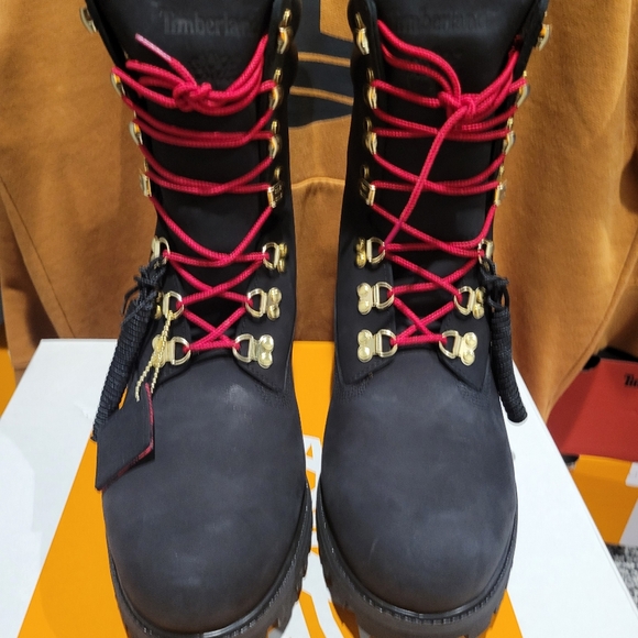 Mens Timberland Premium 40 Below Winter Extreme Boots Black Nubuck Leather - Picture 5 of 6